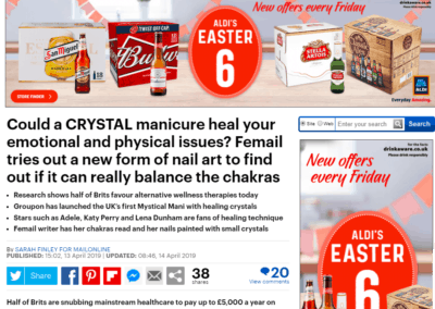 Reeya Avani reiki Master Daily Mail Article