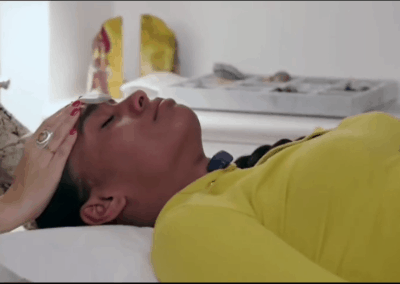 Reeya performing a Reiki & Crystal Healing on BBC documentary