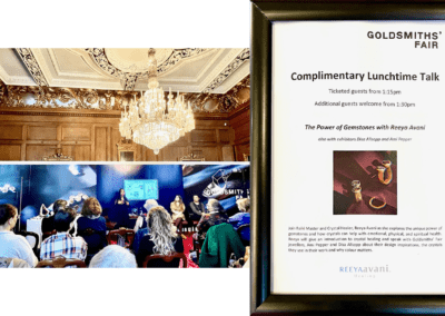 Crystal Healing at Goldsmiths Fair 2021.